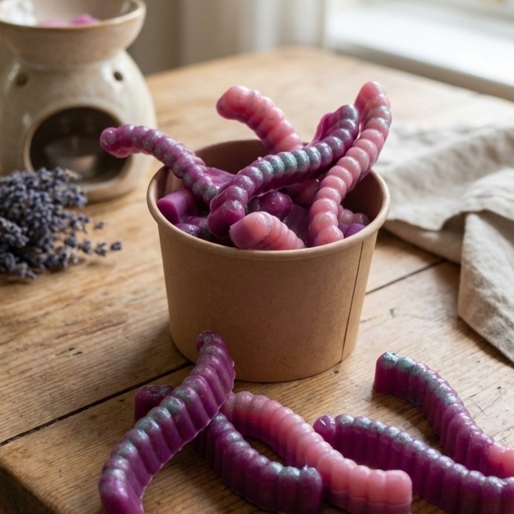 Handmade Pink & Purple Gummy Worm Soy Wax Melts 4 oz